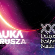 Grafika promująca Dolnośląski Festiwal Nauki w 2023 roku