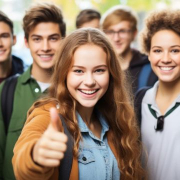 zdjęcie grupy uśmiechniętych młodych ludzi