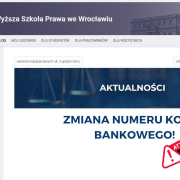 zmiana numeru konta bankowego